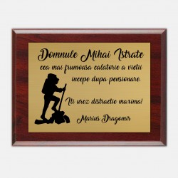 Placheta din lemn si aluminium (tip tablou) personalizata model 11 Placheta din lemn si aluminium (tip tablou) personalizata model 11